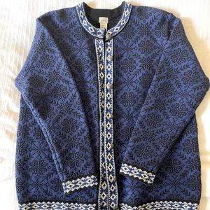 LL Bean Womens Norwegian Button Down Sweater